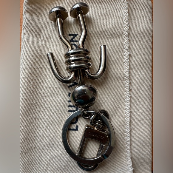 Louis Vuitton Portocle Mr Nail Keychain MP2131 Key Ring Bag Charm Rare FULL SET - Picture 3 of 4